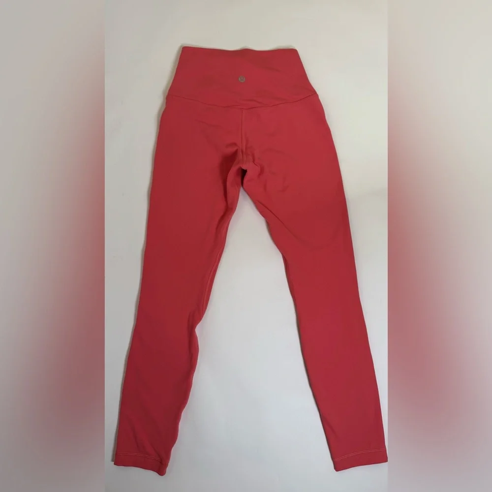 Lululemon Align High Rise Leggings Pink Coral Size 4 - Picture 2 of 7